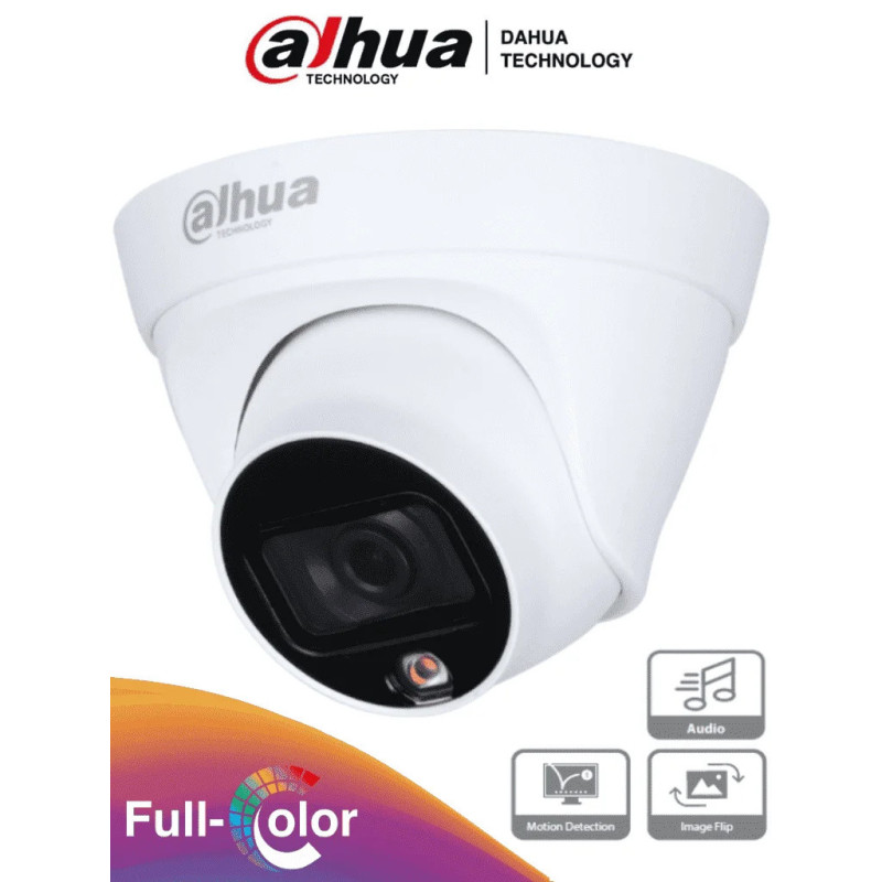 CAMARA DAHUA IP TIPO DOMO 2MP FULL LED COLOR